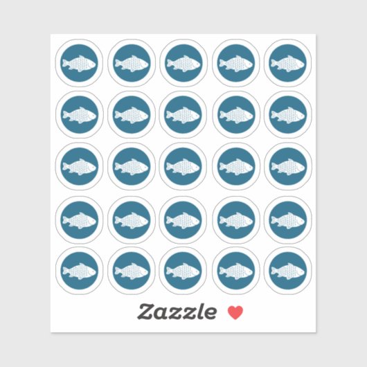 Fischaufkleber zur Auswahl Aufkleber (Blatt)