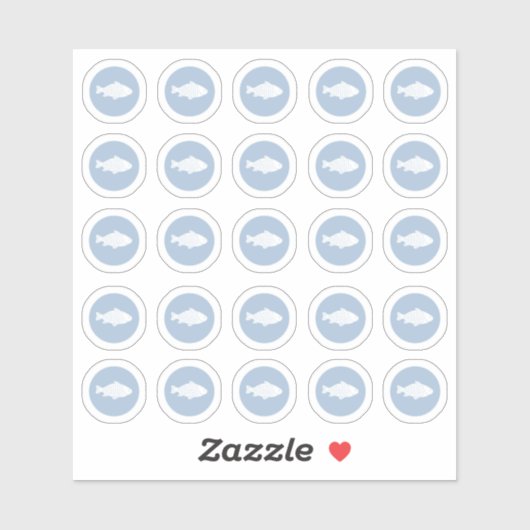 Fischaufkleber zur Auswahl Aufkleber (Blatt)