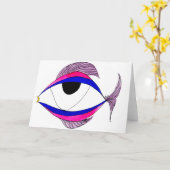 Fischaugennotecard Karte (Gelbe Blume)