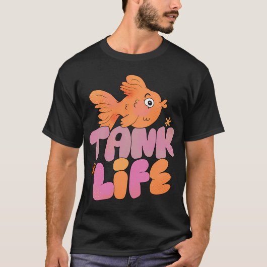 Fischbeckenleben (Lila) T-Shirt (Vorderseite)