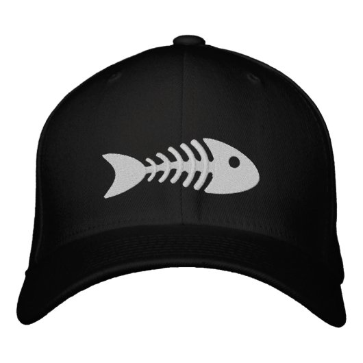 Fischbein Bestickte Kappe (Vorderseite)