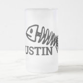 Fischbones mattiertes Glasbier Tasse (Mittel)