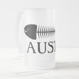 Fischbones mattiertes Glasbier Tasse