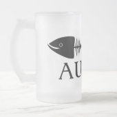 Fischbones mattiertes Glasbier Tasse (Links)