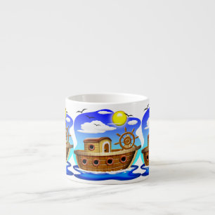 Fischboot Cartoon  Espressotasse
