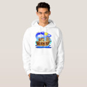 Fischboot Cartoon Hoodie (Vorne ganz)