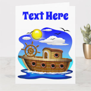 Fischboot Cartoon Karte