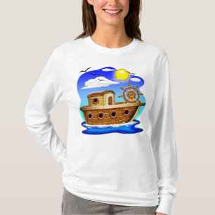 Fischboot Cartoon  T-Shirt