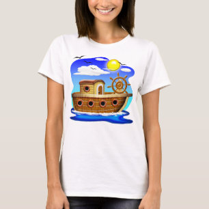 Fischboot Cartoon T-Shirt