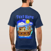 Fischboot Cartoon T-Shirt (Rückseite)