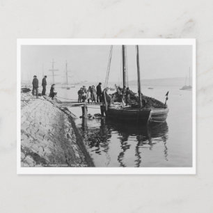 Fischboot kehrt zurück um 1910 Vintage Postkarte