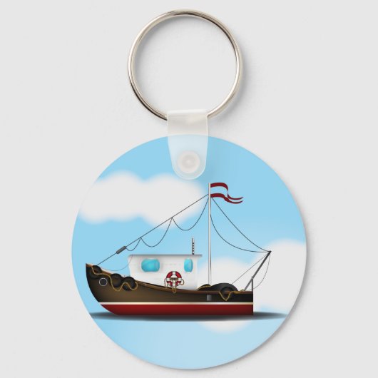 Fischboot Schlüsselanhänger (Vorderseite)