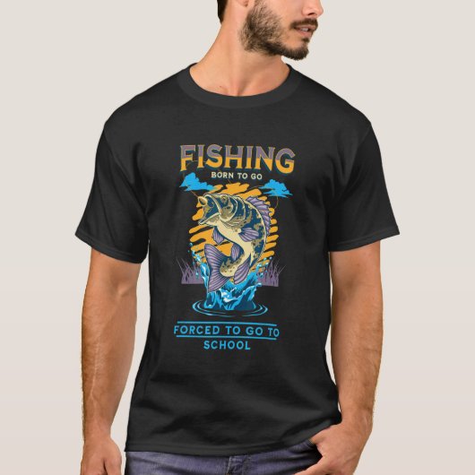 Fischbootarbeiter Jon Boot Zum Angeln Geboren T-Shirt (Vorderseite)