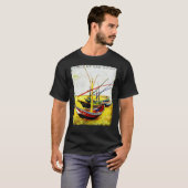 Fischboote Am Strand Tee Van Gogh Kunstmalerei (Vorne ganz)