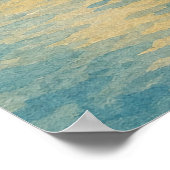 Fischboote in einem winzigen Hafen Wasserfarbenpos Poster (Ecke)