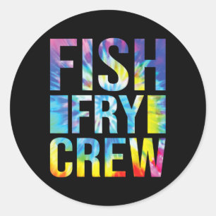 Fischbraten-Bekleidung Fischbraten-Crew  Runder Aufkleber