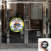 FISCHBRATEN FENSTERAUFKLEBER (Büro Tür)
