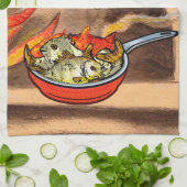 Fischbraten-Küchentuch Geschirrtuch (Gefaltet)