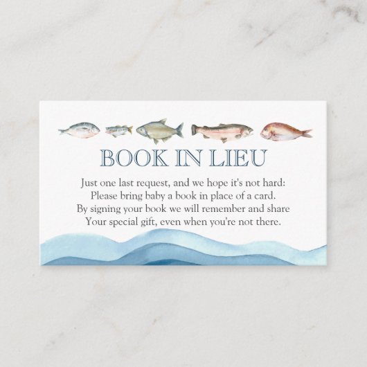 Fischbuch unter Lieu Babydusche Beilage Begleitkarte (Vorderseite)