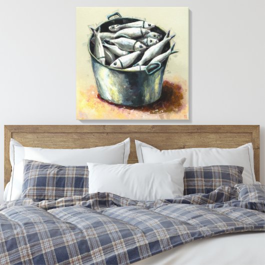 Fischbuckel - Leinwand (Insitu (Schlafzimmer))