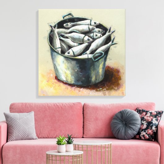 Fischbuckel - Leinwand (Insitu (Wohnzimmer))