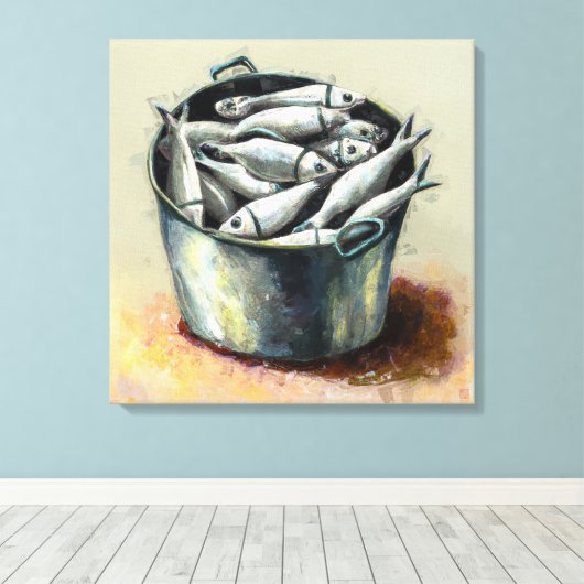 Fischbuckel - Leinwand (Insitu (Holzboden))