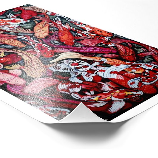 Fischchaos Fotodruck (Ecke)