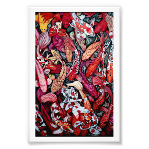 Fischchaos Fotodruck