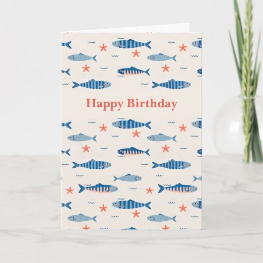 Fischchen Alles Gute zum Geburtstag Karte (Vorderseite)