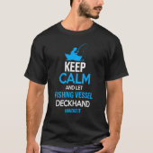Fischdeckhelfer Tee Boote und Fische (Vorderseite)