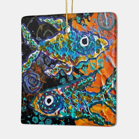 Fischdekoration Keramikornament (Links)