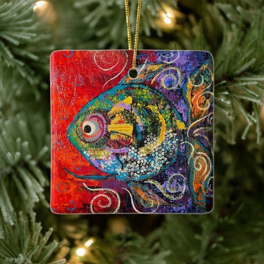 Fischdekoration Keramikornament (Baum)