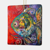 Fischdekoration Keramikornament (Links)