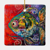 Fischdekoration Keramikornament (Rückseite)