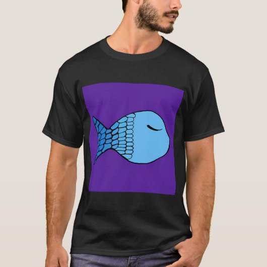 Fischdesign-Digitalkunstwerk T-Shirt (Vorderseite)