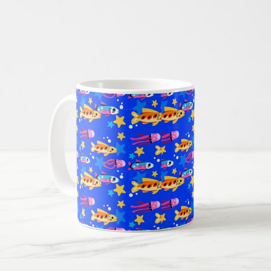 Fischdesign Kaffeetasse (Vorderseite Links)