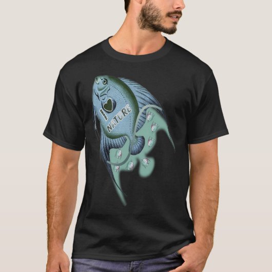 Fischdesign T-Shirt (Vorderseite)