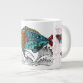 Fischdesign Tasse/Nadelstich Design/Elemente Jumbo-Tasse (Vorderseite Rechts)