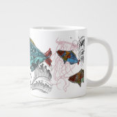 Fischdesign Tasse/Nadelstich Design/Elemente Jumbo-Tasse (Rechts)
