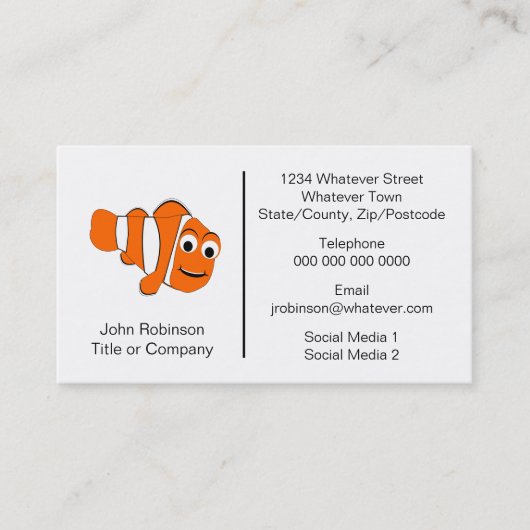 Fischdesign Visitenkarte (Vorderseite)