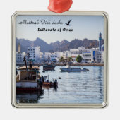 Fischdocks aus Muttran - Muscat, Oman Ornament Aus Metall (Vorne)