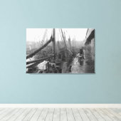 Fischdocks, Grimsby, Anfang des 20. Jahrhunderts Leinwanddruck (Insitu (Holzboden))
