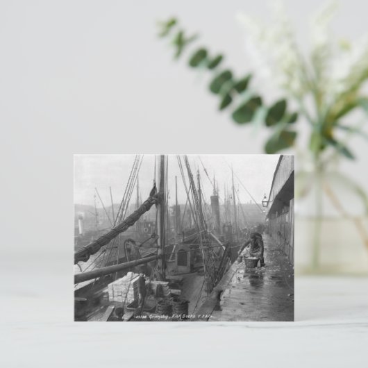 Fischdocks, Grimsby, Anfang des 20. Jahrhunderts Postkarte (Stehend Vorderseite)