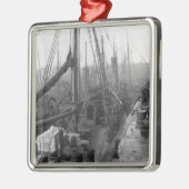 Fischdocks, Grimsby, Anfang des 20. Jahrhunderts Silbernes Ornament (Links)