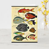 Fischdruck Karte (Gelbe Blume)