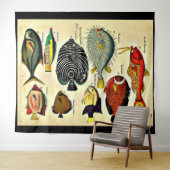 Fischdruck Wandteppich (Beispiel (Horizontal))