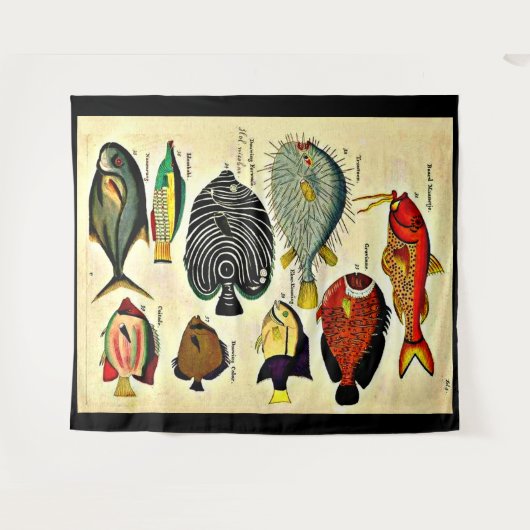 Fischdruck Wandteppich (Vorderseite (Horizontal))