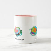 Fische 11 Unze küssen. Keramik-Tasse Zweifarbige Tasse (Mittel)