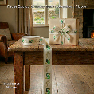 Fische 1. Geburtstag Gold Glitter Elegantes Sternz Satinband