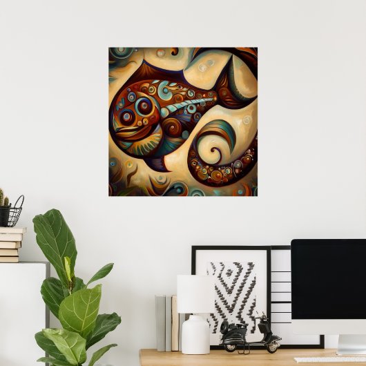 Fische 1 poster (Heimbüro)